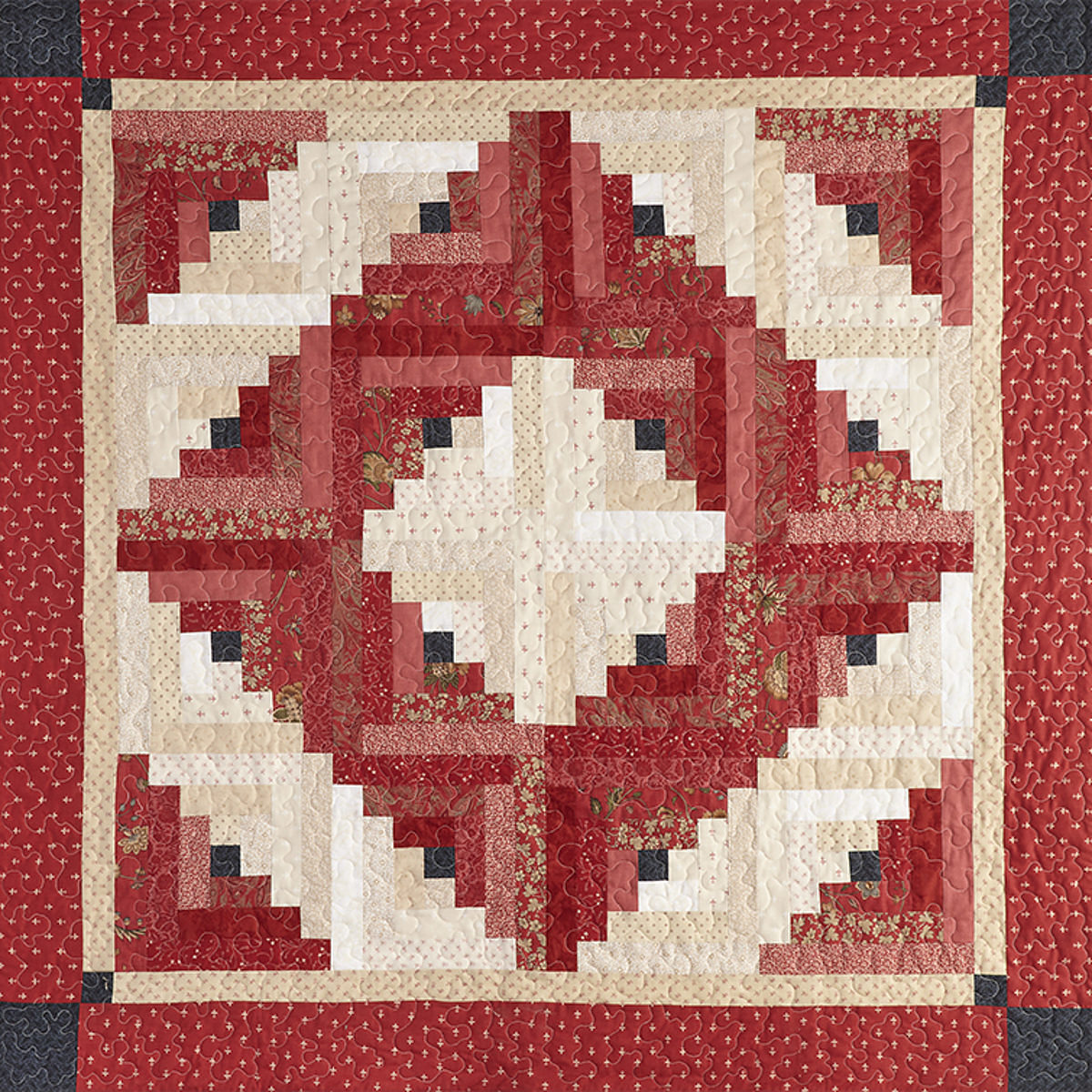 Log cabin : facile avec les règles de patchwork de Marti Michell !