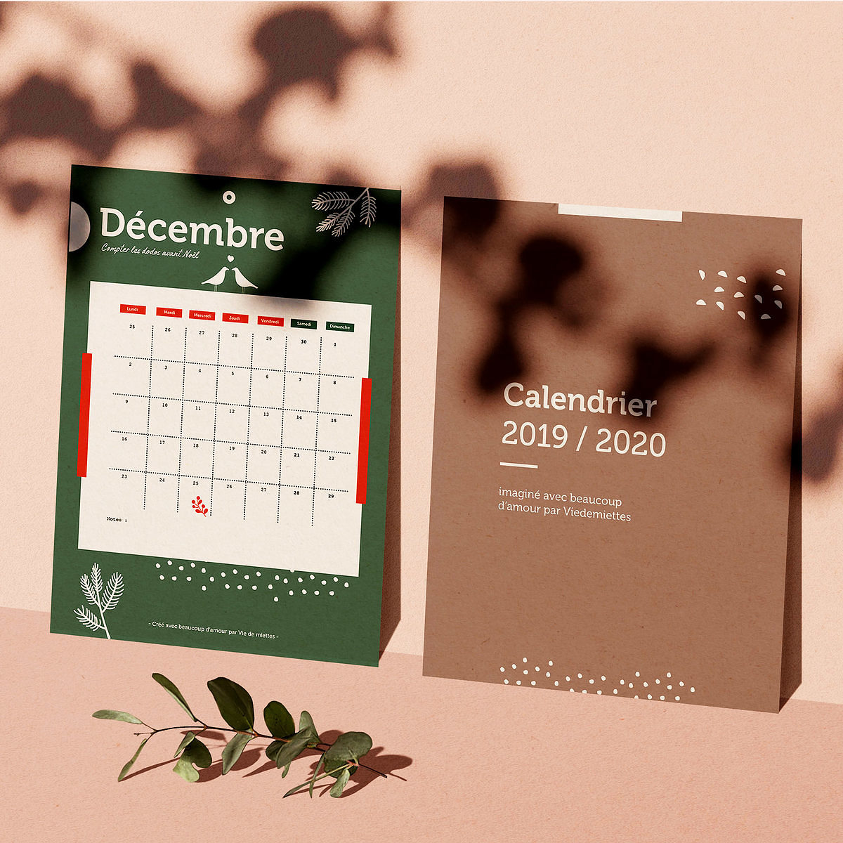 Calendrier 2019/2020, en couleurs, à télécharger