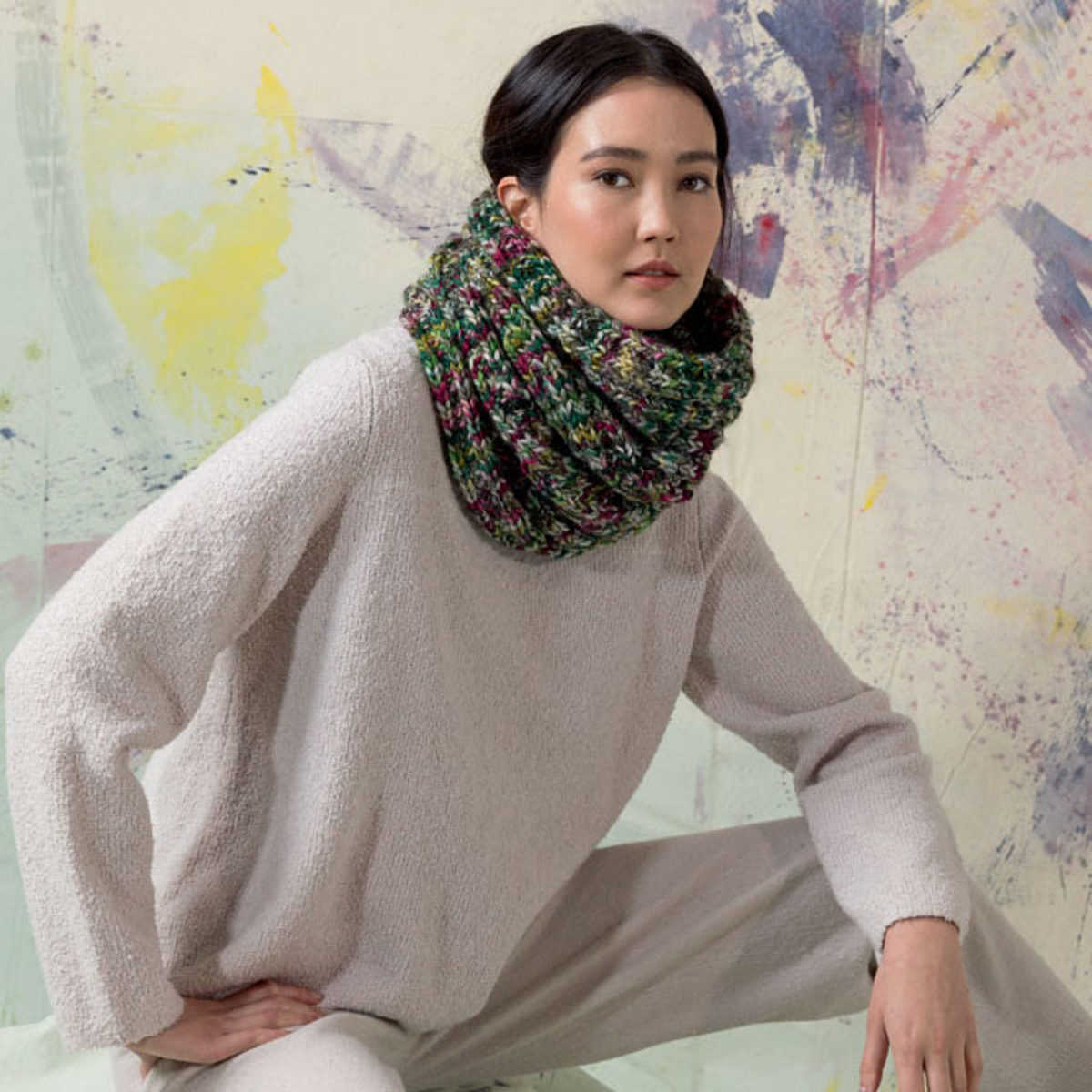 Je ne sors jamais sans mon snood au tricot !