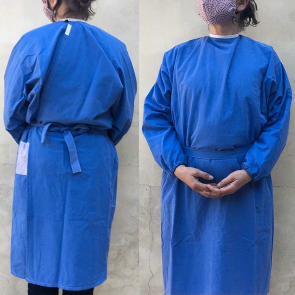 Une sur-blouse en coton à confectionner pour nos soignants