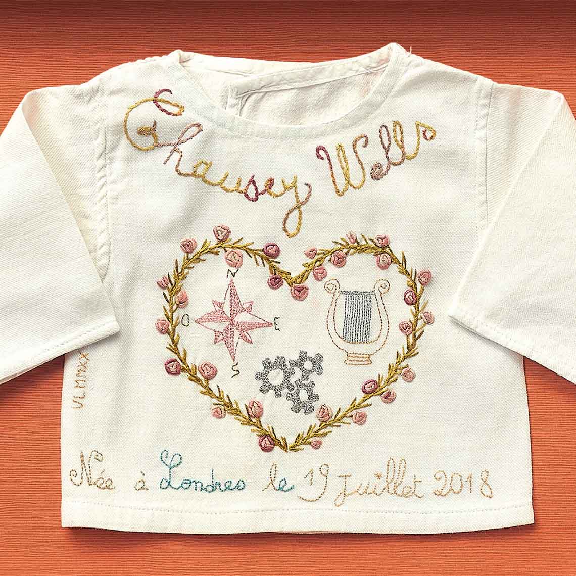 Layette personnalisée : Valérie Lejeune vous donne des idées créatives à broder